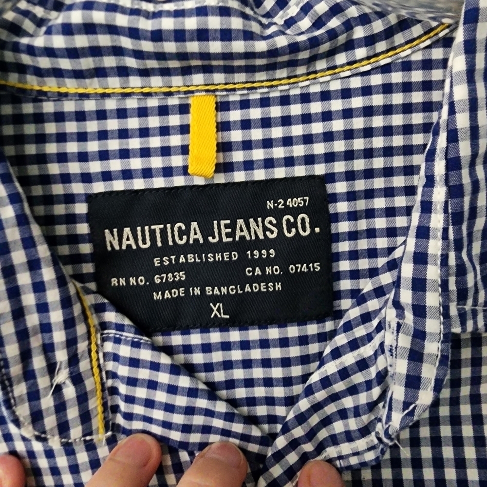 Nautica Jeans Co Button Up Dress Shirt XL - Picture 2 of 7